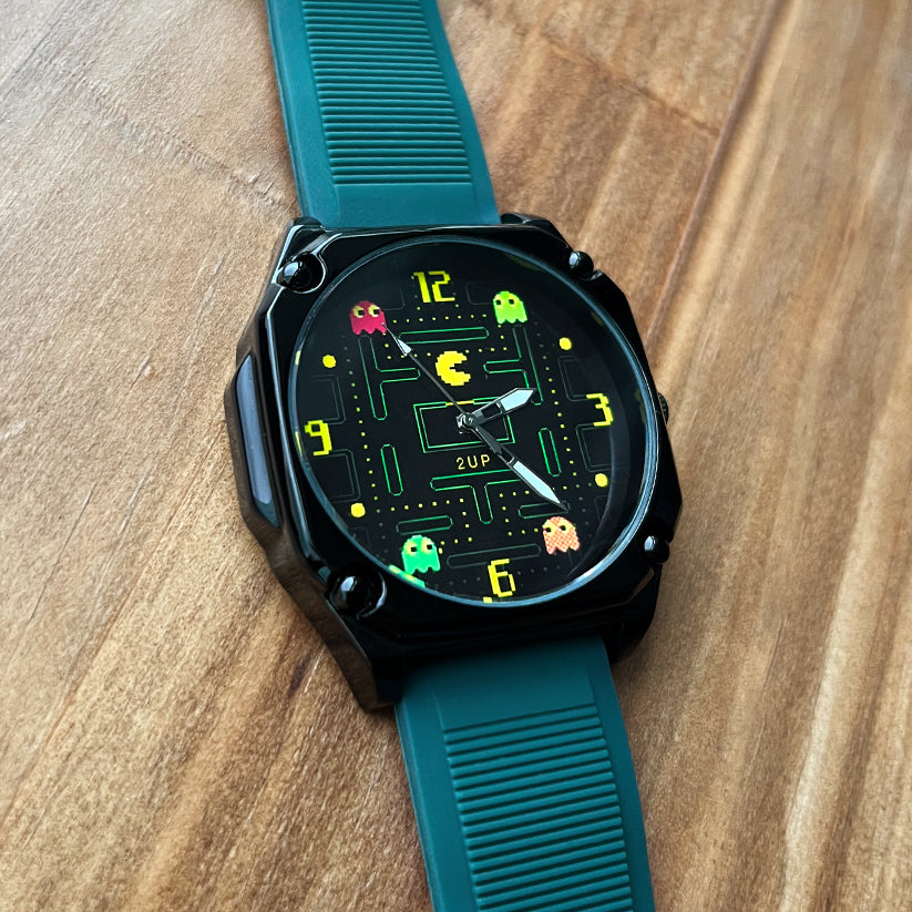 Pacman reloj de pulsera cuadrado