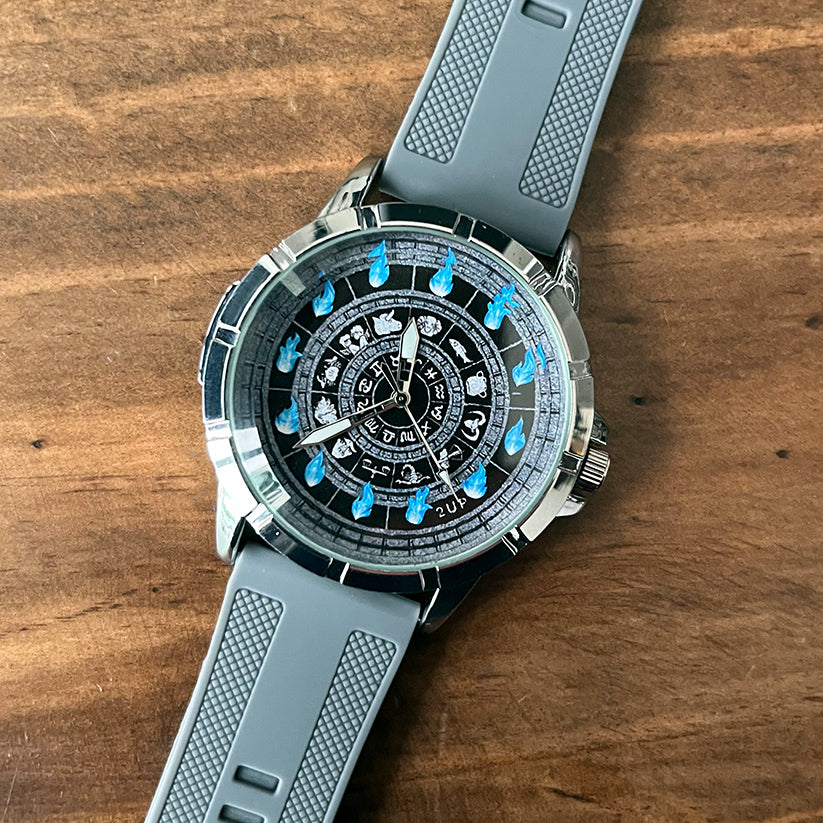 Reloj del Zodiaco correa gris