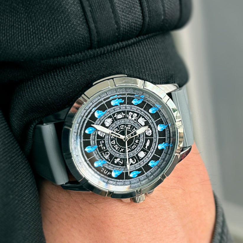 Reloj del Zodiaco correa gris