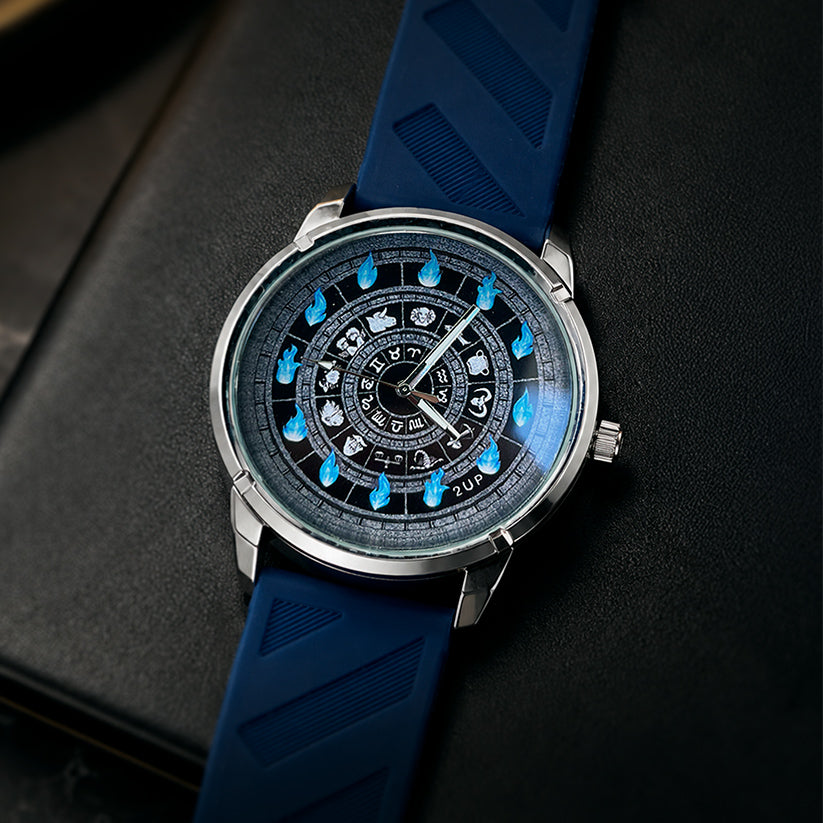 Reloj del zodiaco Liso Azul 45 mm