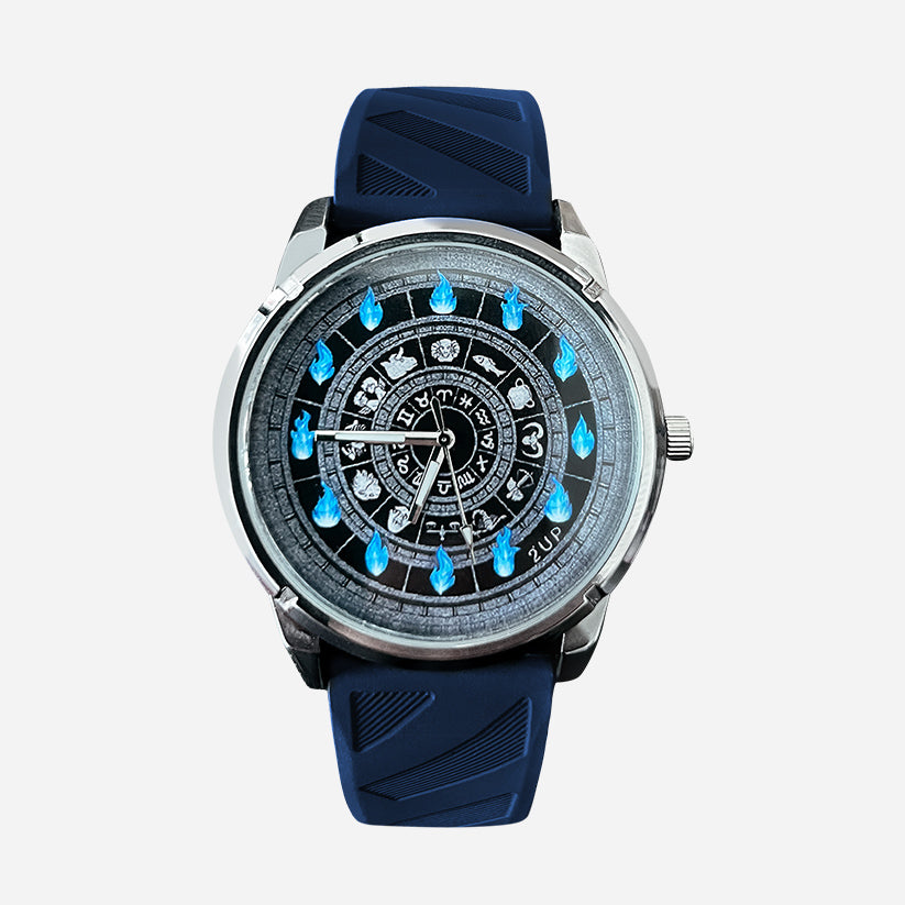 Reloj del zodiaco Liso Azul 45 mm
