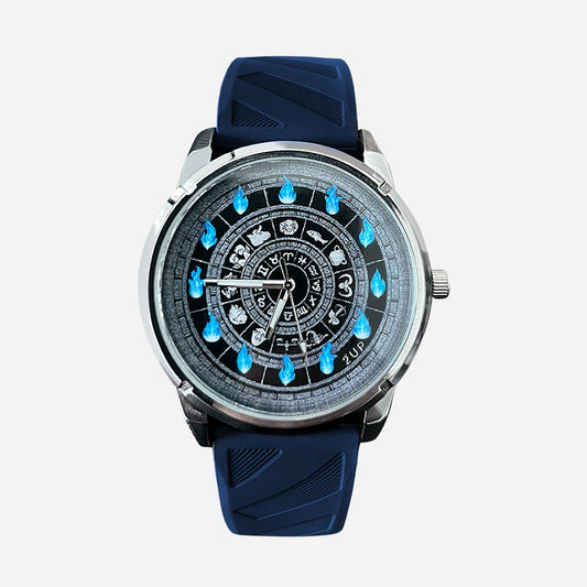 Reloj del zodiaco Liso Azul 45 mm