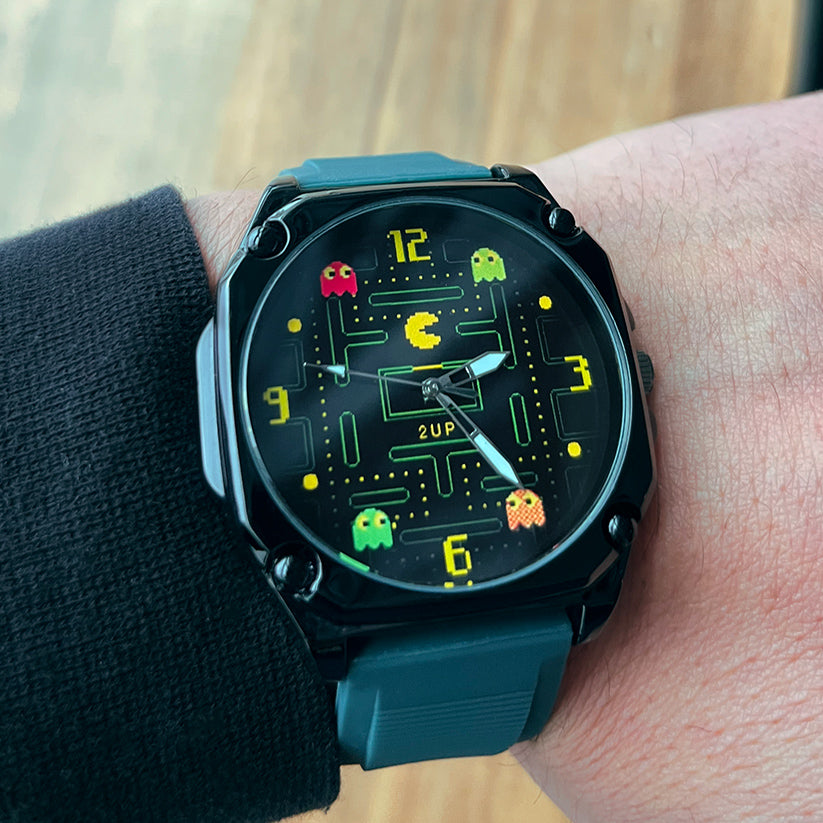 Pacman reloj de pulsera cuadrado