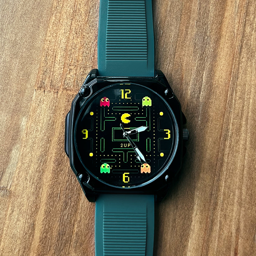 Pacman reloj de pulsera cuadrado