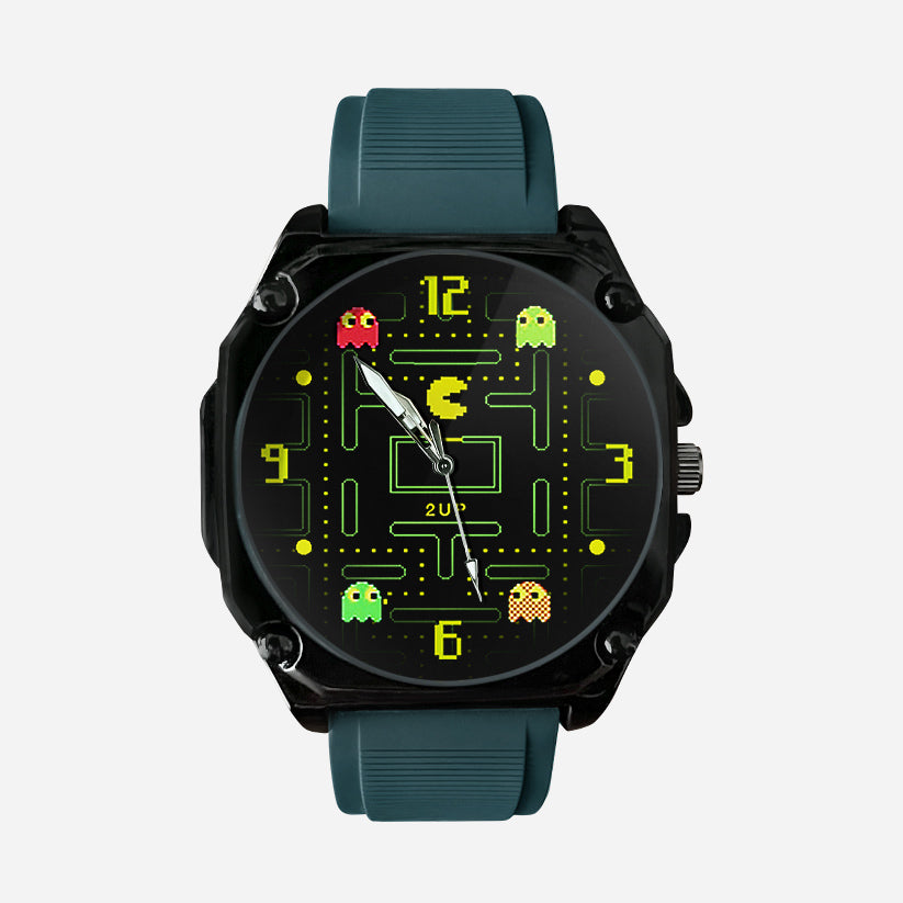 Pacman reloj de pulsera cuadrado